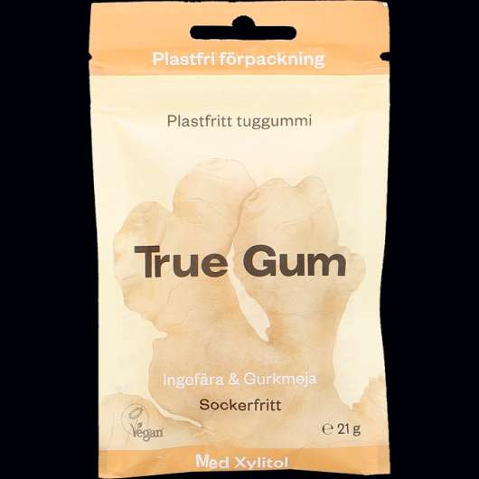 2 x True Gum Ingefära & Gurkmeja Tuggummi