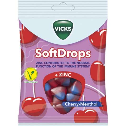 5 x Vicks Soft Drops Körsbär C-Vitamin