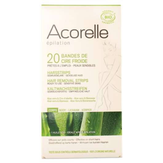 Acorelle Hair Removal Strips Body 20 strips