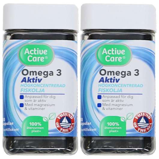 Active Care Omega 3 Med Vitaminer 2-pack