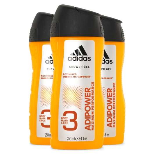 Adidas Adipower Man Shower Gel 3-pack