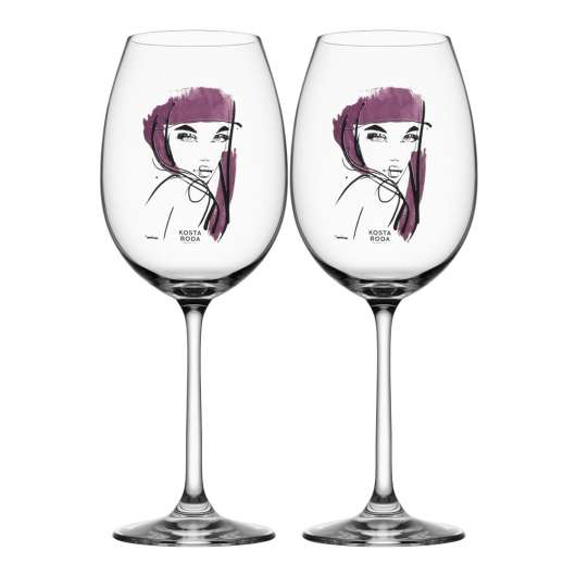 All About You Vinglas 52 cl 2-pack Aubergine Purple