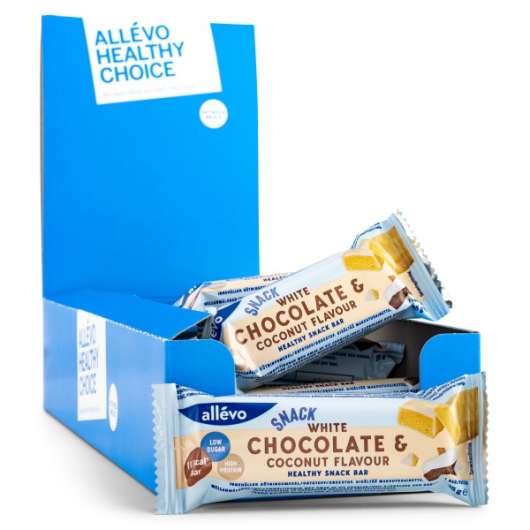 Allevo Healthy Snack Bar White Chocolate & Coconut 24-pack