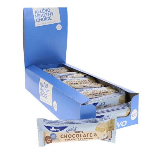 Allévo Snackbars Vit Choklad & Kokos 24-pack