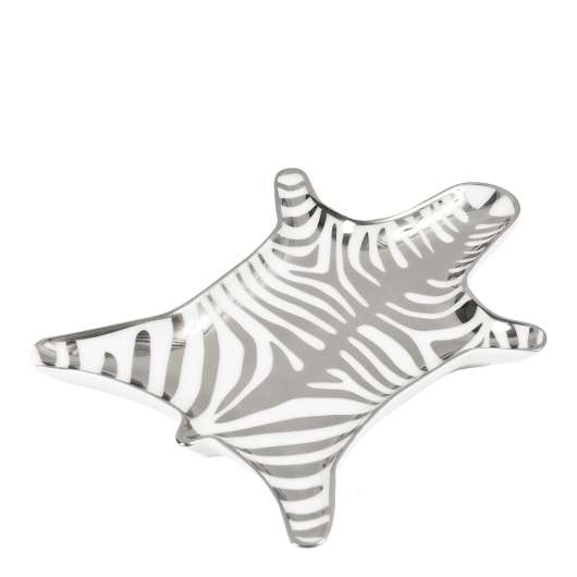 Animalia Fat Zebra 15x10 cm Silver/Vit