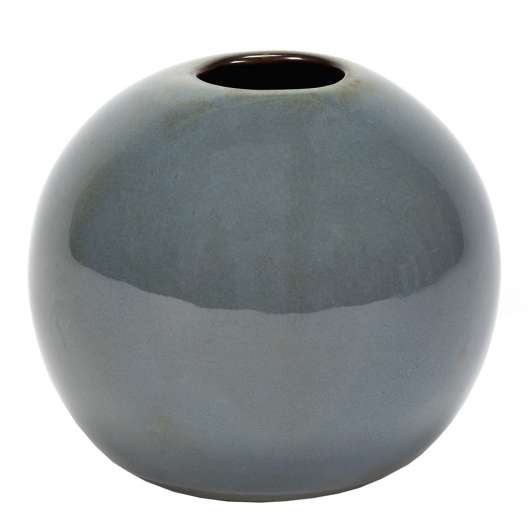 Ball Vas Keramik 12 cm Rökblå
