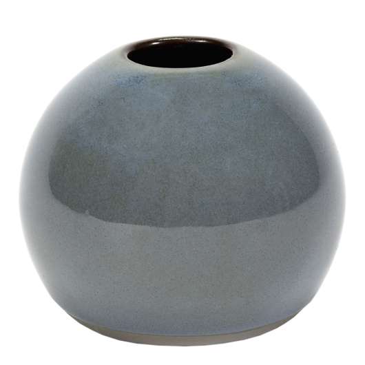 Ball Vas Keramik 6 cm Rökblå