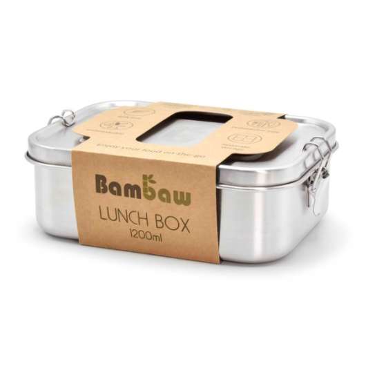 Bambaw Lunch Box Metal Lid, 1200 ml