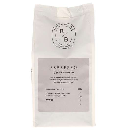 Beans & Brains Coffee Espresso Hela Bönor Mellanmörk - 55% rabatt