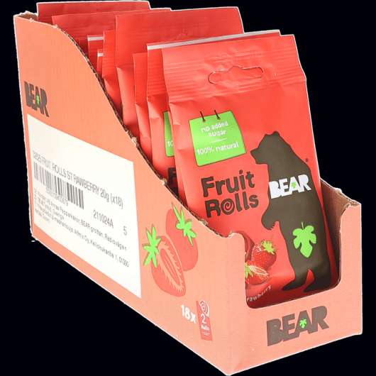Bear Fruktrullar Jordgubb 18-pack