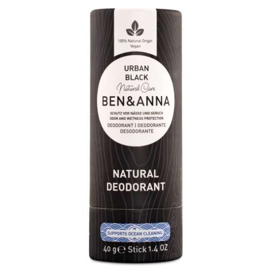 Ben & Anna Deodorant Stick, 40 g, Urban Black