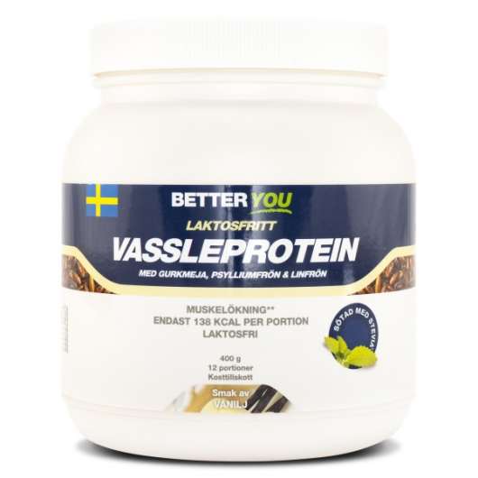 Better You Laktosfritt Vassleprotein Vanilj 400 g