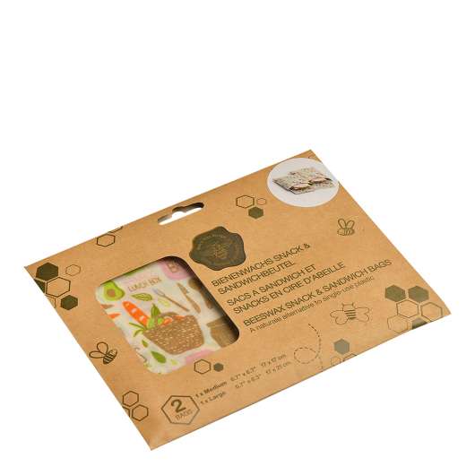 Bivaxduk Smörgåspåse Zero Waste 2-pack