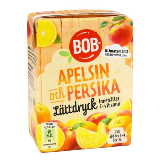BOB 3 x Lättdryck Apelsin & Persika