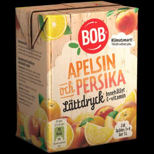 BOB 5 x Lättdryck Apelsin & Persika