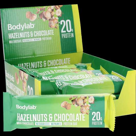 Bodylab Proteinbar Hasselnöt Choklad 12-pack