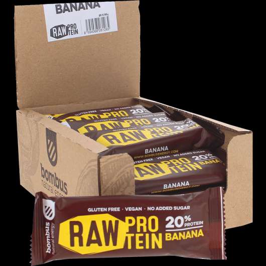 Bombus Raw Protein Raw Proteinbar Banan 20-pack