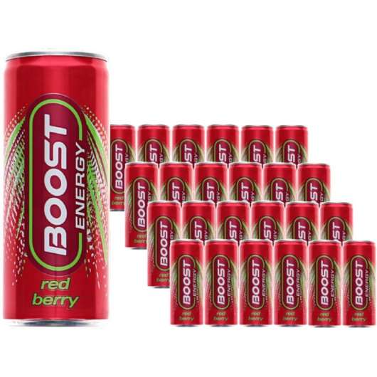 Boost Energidryck Red Berry 24-Pack