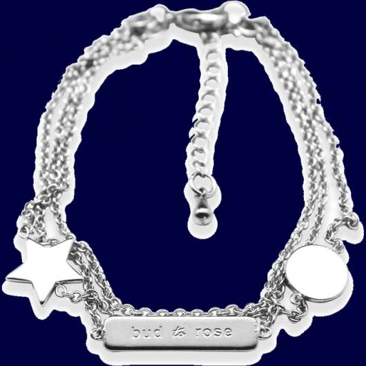 Bud to Rose Armband Silver Trippelkedja