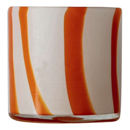Byon - Calore Ljushållare 10x10 cm Curve Orange/Vit Randig