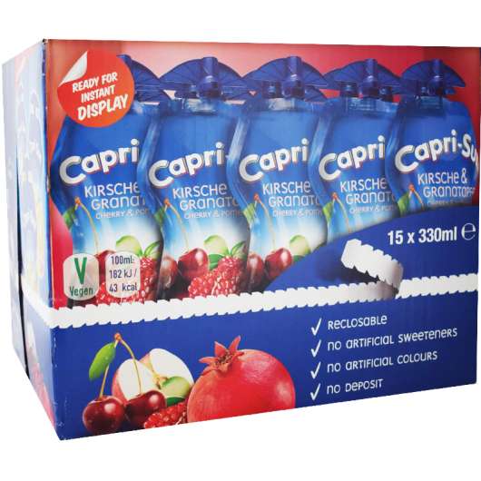Capri-Sun Körsbär & Granatäpple 15-Pack - 41% rabatt