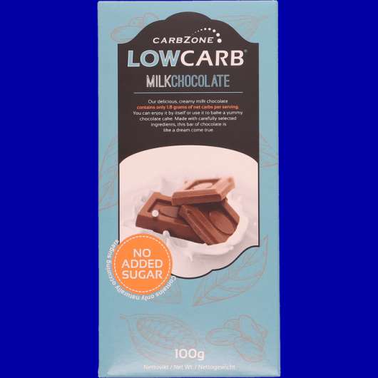 Carb Zone 2 x Mjölkchoklad Low Carb