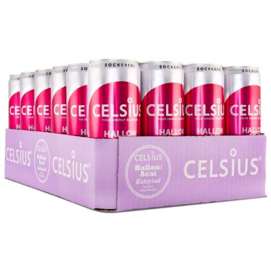 Celsius Hallon/Acai kolsyrad 24-pack