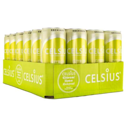 Celsius Lemon Lime kolsyrad 24-pack