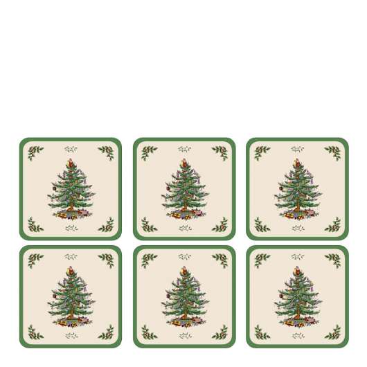 Christmas Tree Glasunderlägg 6-pack