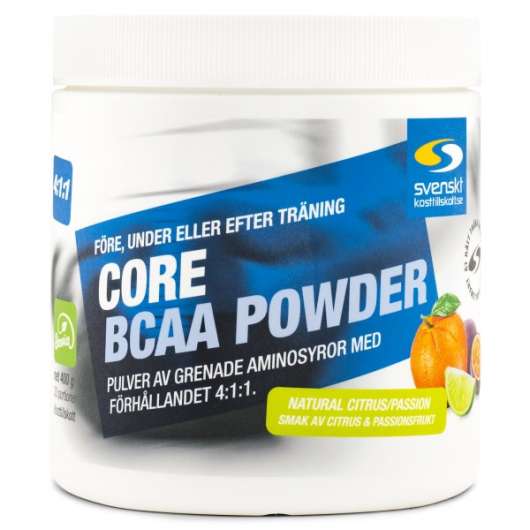 Core BCAA Powder, Citrus Passion Stevia, 400 g