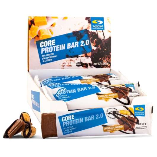 Core Protein Bar 2.0, Choklad/Jordnöt, 12-pack