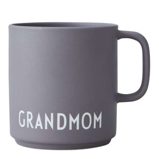 Design Letters - Favourite Cup med öra  Grandmom Dusty Purple