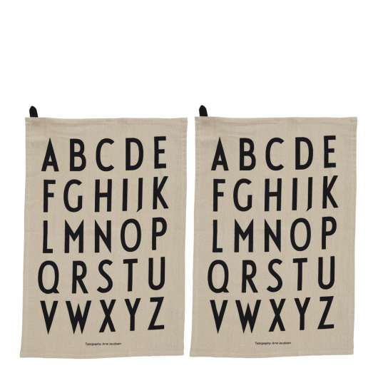 Design Letters - Kökshandduk 60x40 cm 2-pack Beige