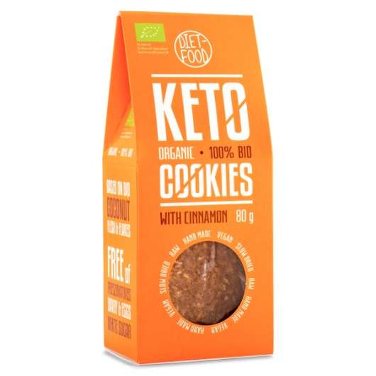 Diet Food Keto Organic Crackers Cinnamon 80 g