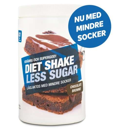 Diet Shake Less Sugar, Chocolate Brownie, 420 g