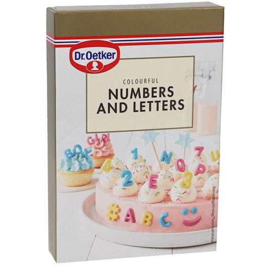 Dr. Oetker 2 x Ätbar Tårtdekoration Bokstäver & Siffror