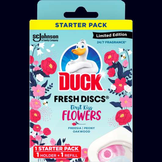Duck 2 x WC Fresh Discs Flowers