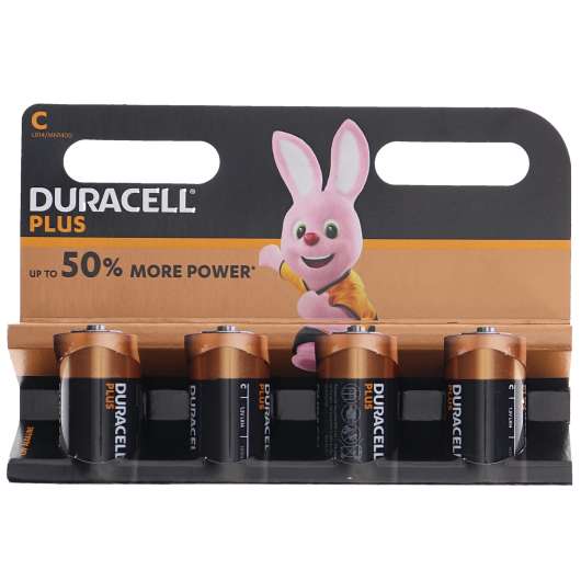 Duracell Plus power C-batteri 4-pack - 51% rabatt