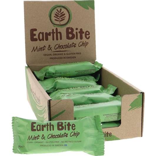 Earth Bite Eko Rawbar Choklad & Mint 12-pack