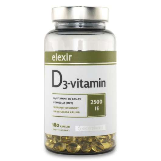 Elexir Pharma Vitamin D3 180 kaps