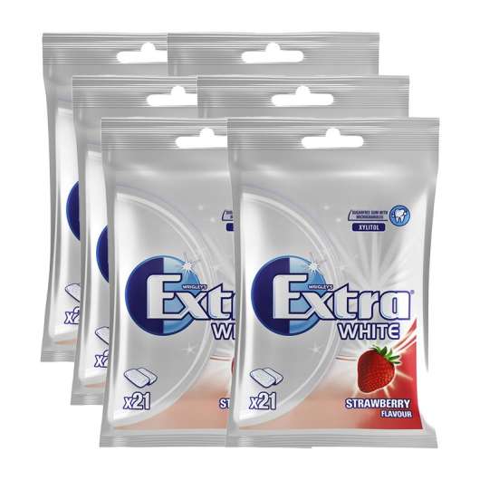 Extra Strawberry Tuggummi 6-pack