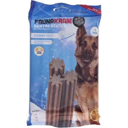 Faunakram 2 x Tand Tuggpinnar Stor Hund