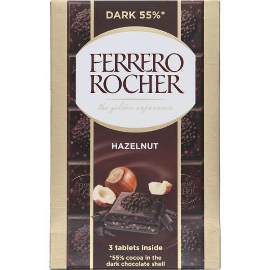 Ferrero Mörk Choklad Hasselnöt 3-pack