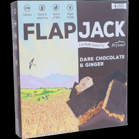 Flapjack 2 x Mellanmålsbar Chocolate & Ginger 4-pack