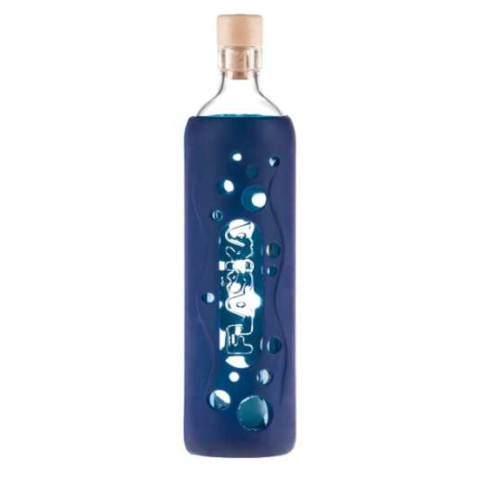 Flaska för Strukturerat Vatten m Silkonskydd 0,5 L Deep Blue
