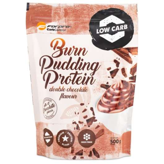 Forpro Carb Control Burn Protein Pudding 500 g Double Chocolate