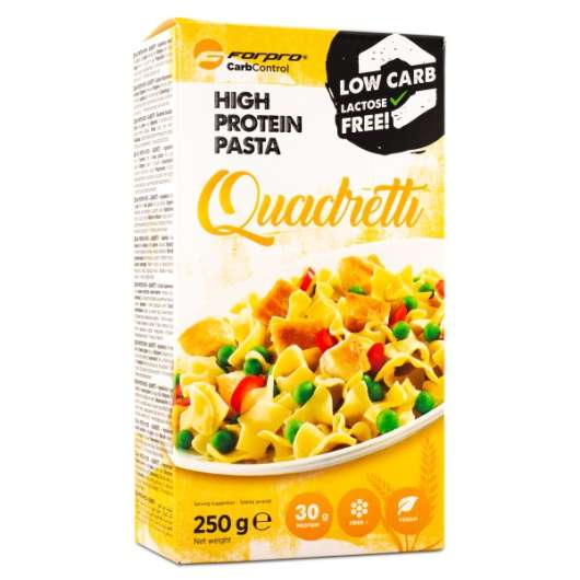 Forpro Carb Control High Protein Pasta 250 g Quadretti