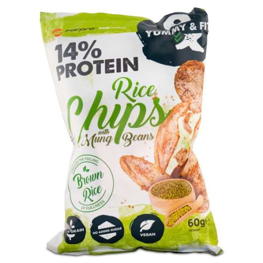 Forpro Protein Rice Chips, Mung Beans, 60 g