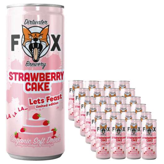 Fox Läsk Strawberry Cake 24-pack
