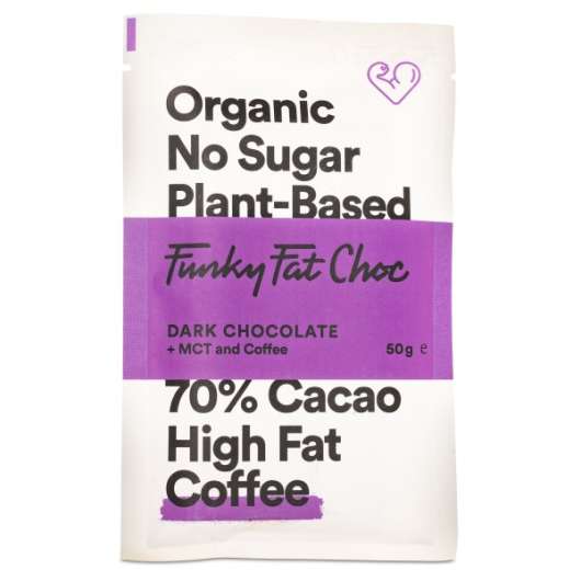 Funky Fat Foods Choklad, Kaffe, 50 g